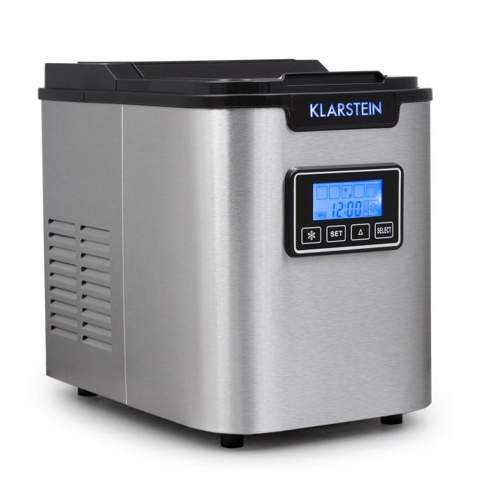 Icemeister Ice Maker 12kg / 24h Stainless Steel Black Klarstein