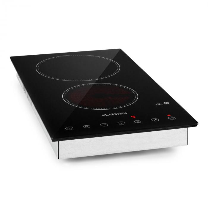 VariCook Domino Glass Ceramic Hob Halogen Built-in Hob 3000 W | Klarstein