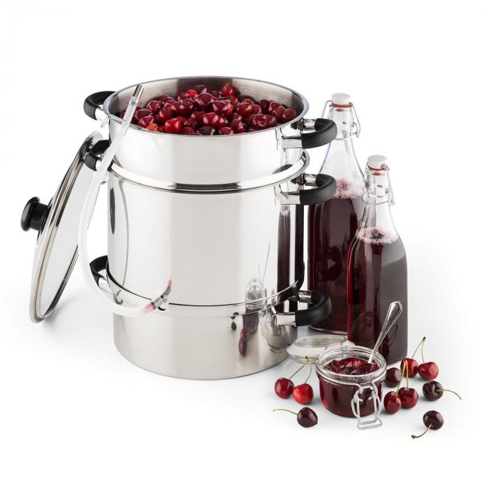 Applebee Steam Juicer Electric 1500W Ø25cm 8 Litres Stainless Steel Klarstein